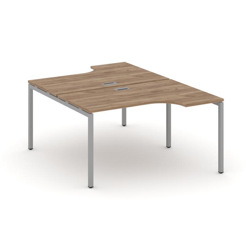 Style Project Рабочая станция эргоном. SN-4P.DRPA-021 Дуб Табак/Металл Серый 1380*1632/1992*750