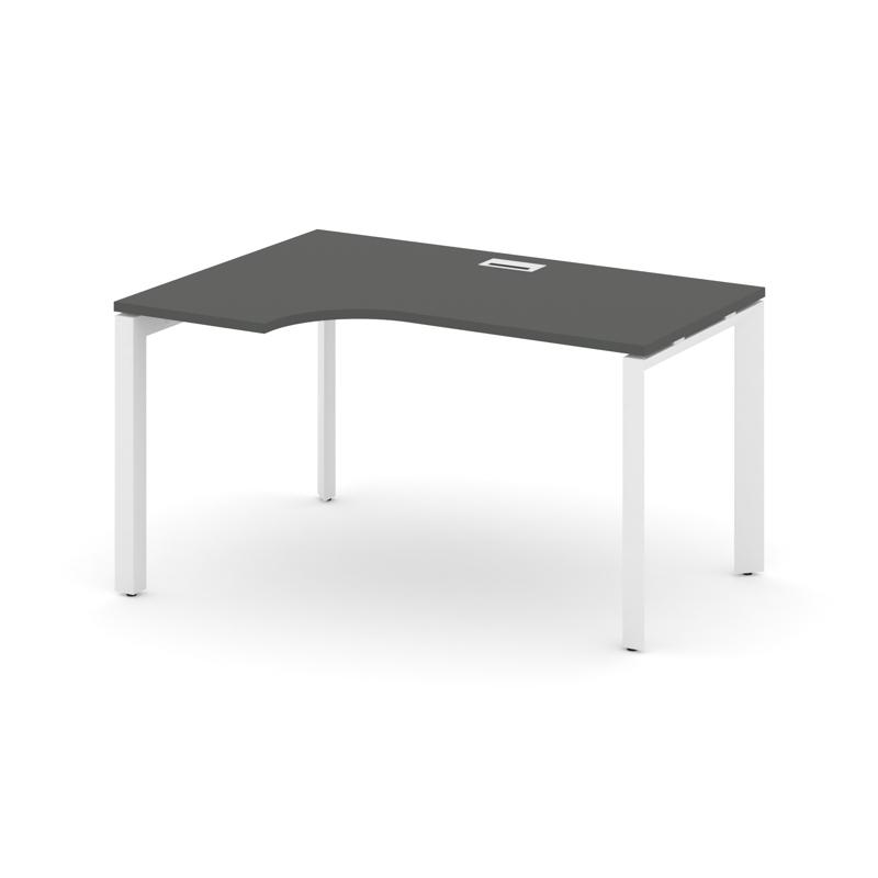 Style Project Стол рабочий эргономичный SN-59P.SPA-001(L) Антрацит/Металл Белый/Белый Заглушка 1380*