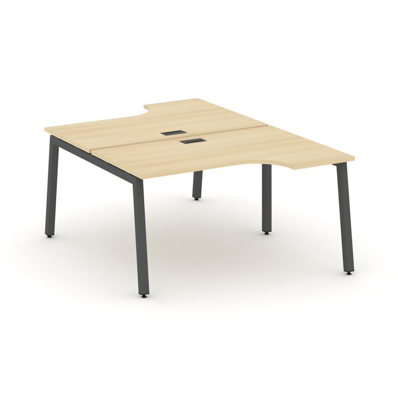 Style Project Рабочая станция эргоном. SN-5A.DRPA-002 Акация Лорка/Металл Антрацит 1580*1232/1992*75