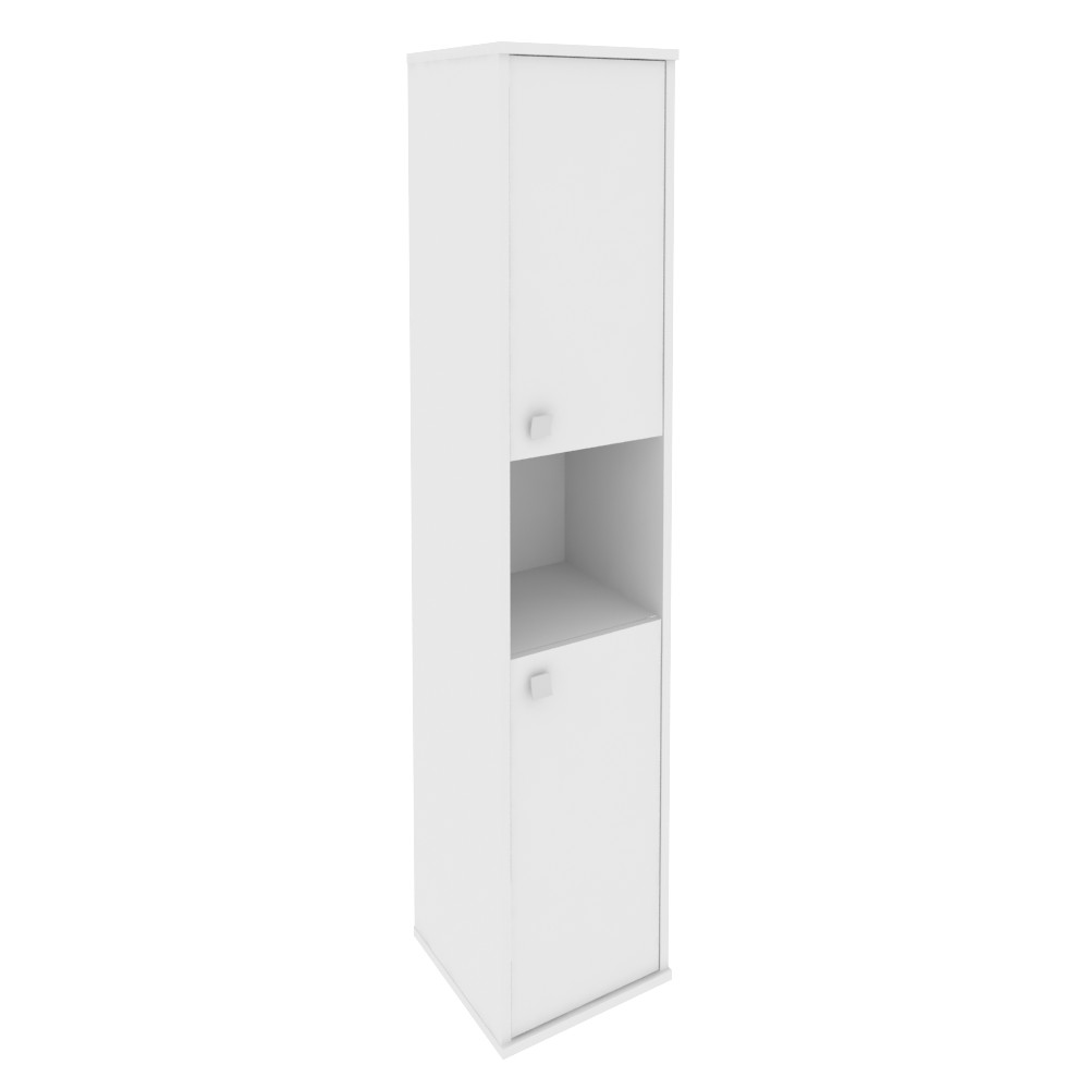 Style Шкаф высокий узкий правый Л.СУ-1.5 (R) Белый 412*410*1980
