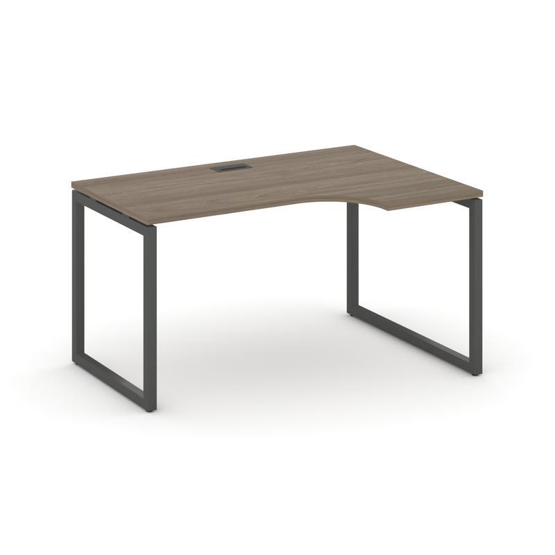 Style Project Стол рабочий эргоном. SN-4O.SPA-002(R) Вяз Благородный/Металл Антрацит 1580*600/980*75