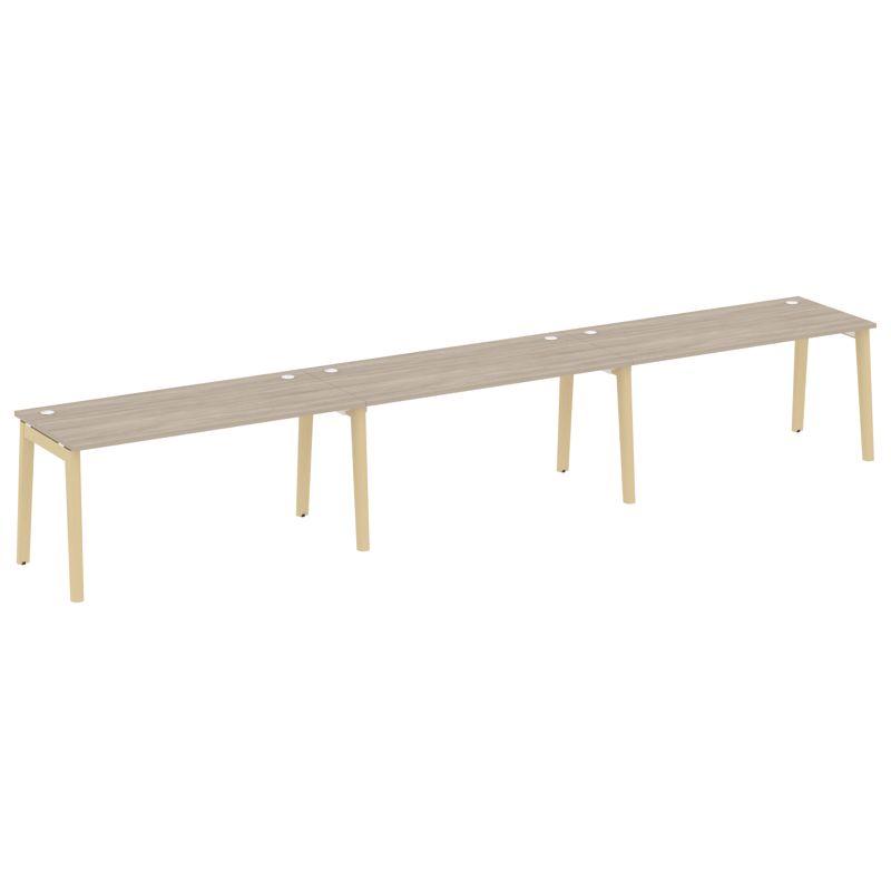 Onix Wood Рабочая станция OW.RS-3.4.7 Дуб Аттик/Дуб Светлый/Металл Белый 4740*720*750