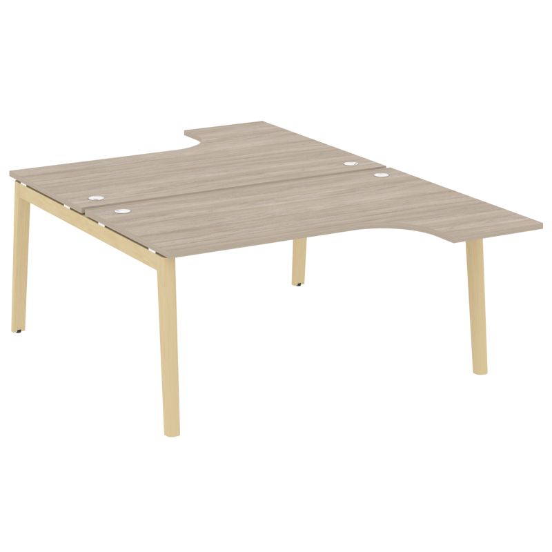 Onix Wood Рабочая станция OW.D.SA-4 Дуб Аттик/Дуб Светлый/Металл Белый 1580*2395*750 (1635/460)
