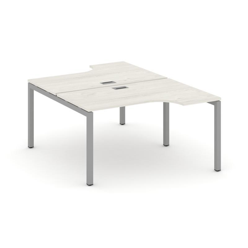 Style Project Рабочая станция эргоном. SN-5P.DRPA-011 Дуб Наварра/Металл Серый 1380*1432/1992*750