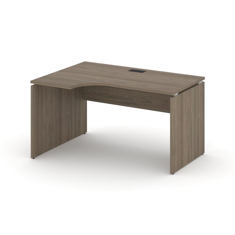 Style Project Стол рабочий эргоном. SN-D.SPA-002(L) Вяз Благородный/Черная Заглушка 1580*600/980*750