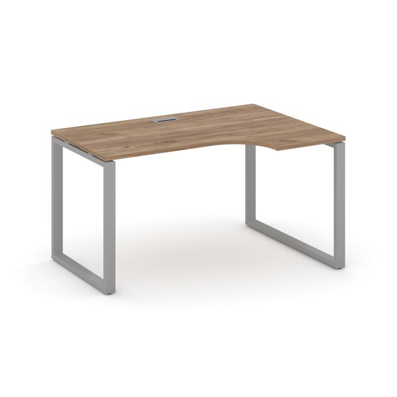 Style Project Стол рабочий эргоном. SN-6O.SPA-001(R) Дуб Табак/Металл Серый 1380*600/980*750