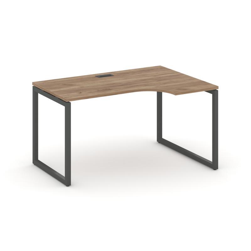 Style Project Стол рабочий эргоном. SN-4O.SPA-001(R) Дуб Табак/Металл Антрацит 1380*600/980*750