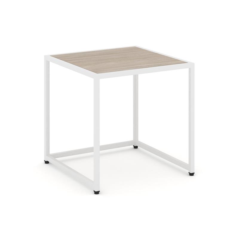 Loft Стол журнальный VR.L-SJK-50 Дуб Аттик/Металл Белый 500*500*500