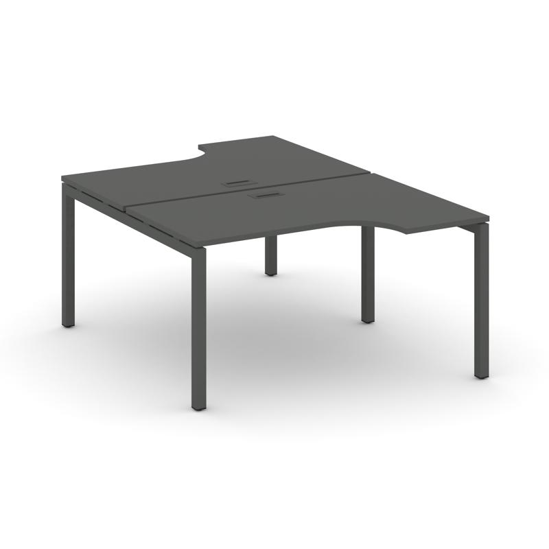 Style Project Рабочая станция эргоном. SN-5P.DRPA-021 Антрацит/Металл Антрацит 1380*1632/1992*750