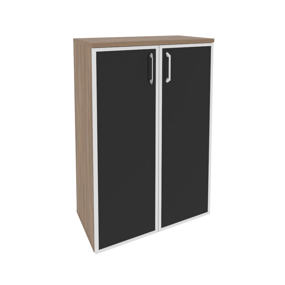 Onix Шкаф средний широкий O.ST-2.4 R black Дуб Аризона/Стекло Black 800*420*1207