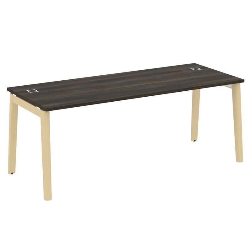 Onix Wood Direct Стол руководителя OW.SRR-6.8 Дуб Мали/Дуб Светлый/Металл Белый 1980*800*750