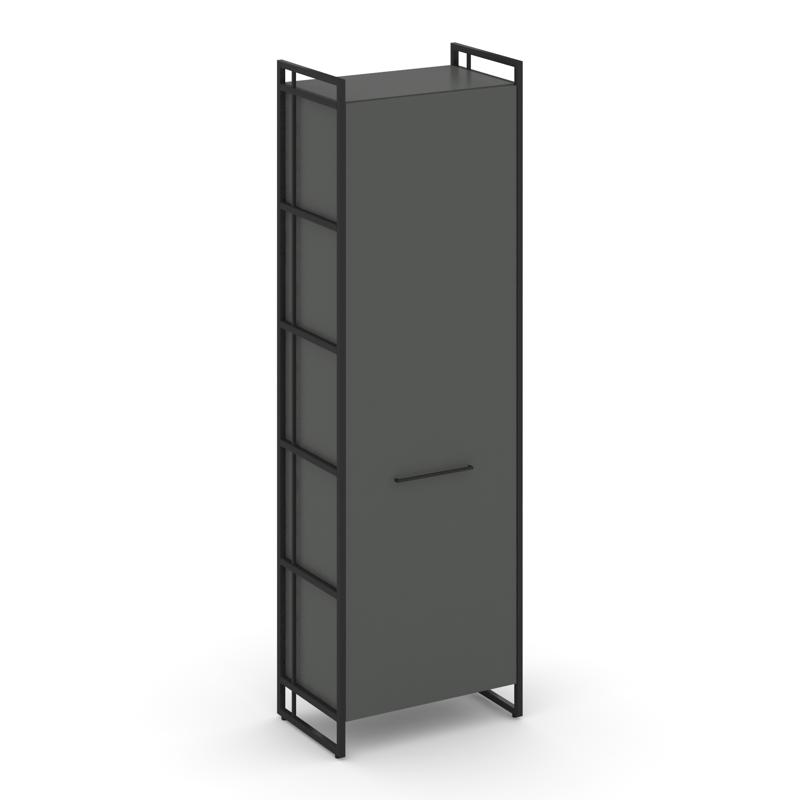 Rift Гардероб RF.GB-51 (R) Антрацит/Металл Черный/Черный Ручки 640*396*2010
