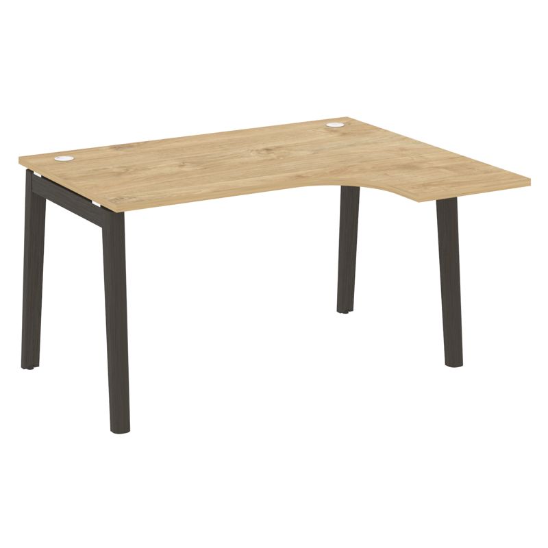Onix Wood Стол эргономичный правый OW.SA-3 (R) Тиквуд Светлый/Дуб Темный/Металл Антрацит 1380*1180*7