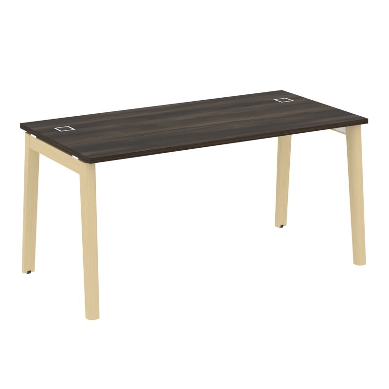 Onix Wood Direct Стол руководителя OW.SRR-4.8 Дуб Мали/Дуб Светлый/Металл Белый 1580*800*750