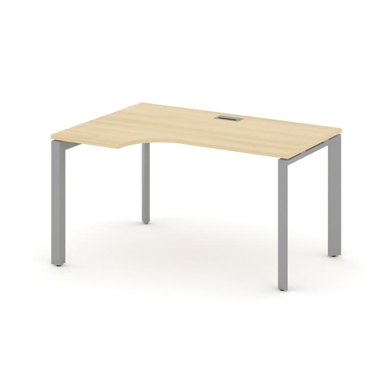 Style Project Стол рабочий эргономичный SN-59P.SPA-001(L) Акация Лорка/Металл Серый/Серебро Заглушка