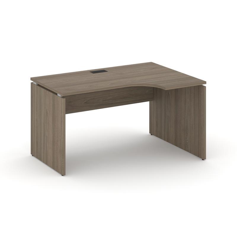 Style Project Стол рабочий эргоном. SN-D.SPA-001(R) Вяз Благородный/Черная Заглушка 1380*600/980*750