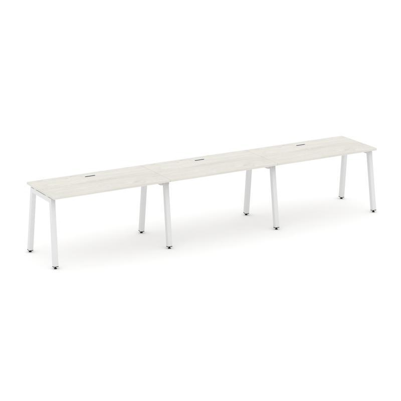 Style Project Рабочая станция 1 сторон. SN-5A.ORS-034 Дуб Наварра/Металл Белый 4740*600*750