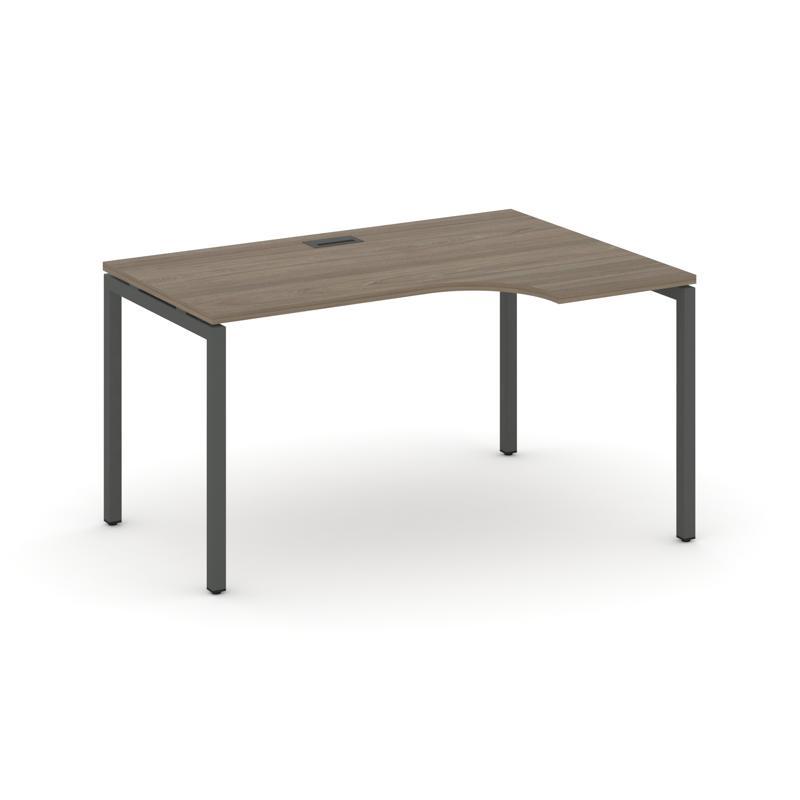 Style Project Стол рабочий эргоном. SN-4P.SPA-002(R) Вяз Благородный/Металл Антрацит 1580*600/980*75