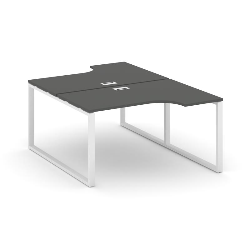 Style Project Рабочая станция эргоном. SN-6O.DRPA-002 Антрацит/Металл Белый 1580*1232/1992*750
