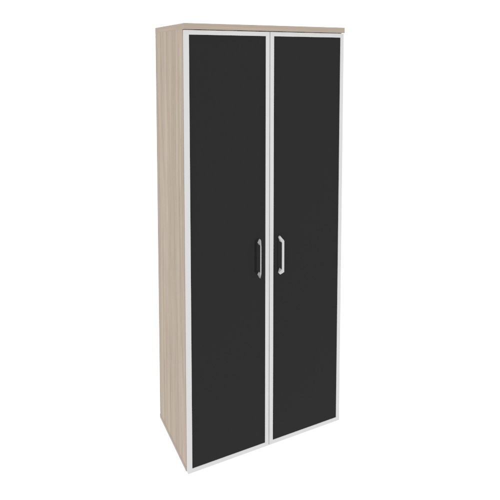 Onix Шкаф высокий широкий O.ST-1.10 R black Дуб Аттик/Cтекло Black 800*420*1977