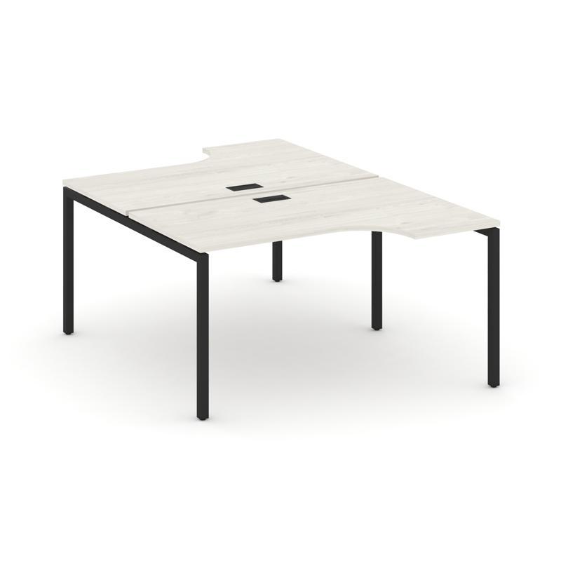 Style Project Рабочая станция эргоном. SN-4P.DRPA-011 Дуб Наварра/Металл Черный 1380*1432/1992*750