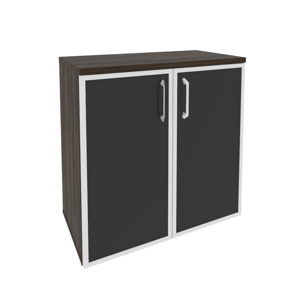 Onix Шкаф низкий широкий O.ST-3.2 R black Дуб Мали/Стекло Black 800*420*823