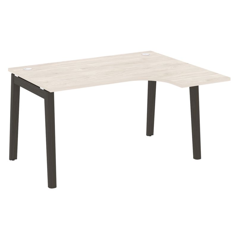 Onix Wood Стол эргономичный правый OW.SA-3 (R) Денвер Светлый/Дуб Темный/Металл Антрацит 1380*1180*7