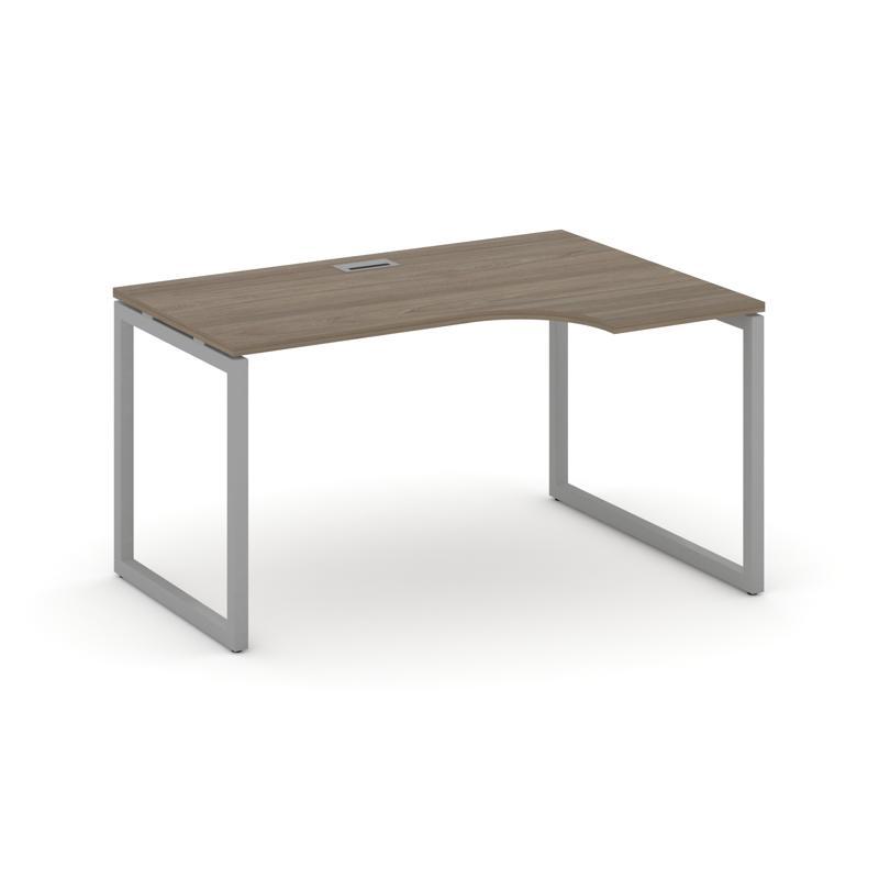 Style Project Стол рабочий эргоном. SN-4O.SPA-021(R) Вяз Благородный/Металл Серый 1380*800/980*750