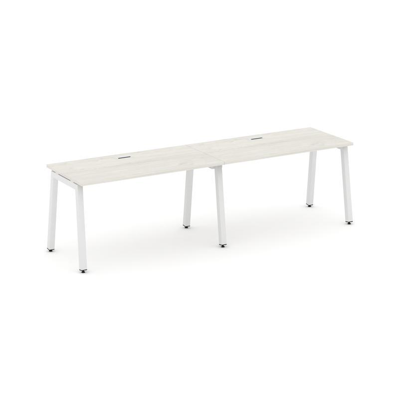 Style Project Рабочая станция 1 сторон. SN-5A.ORS-014 Дуб Наварра/Металл Белый 3160*700*750