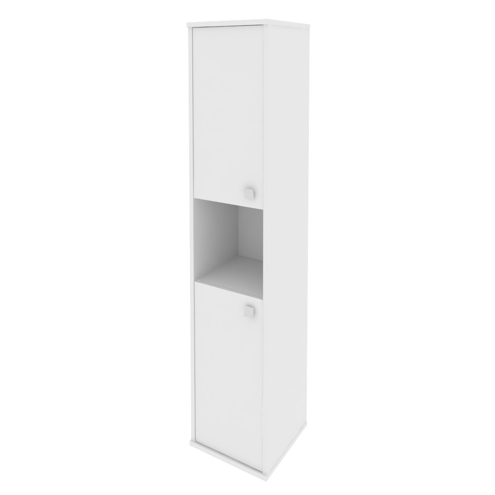 Style Шкаф высокий узкий левый Л.СУ-1.5 (L) Белый 412*410*1980