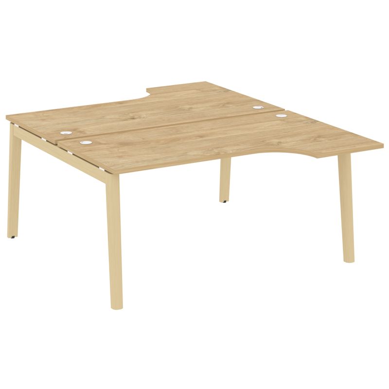 Onix Wood Рабочая станция OW.D.SA-1 Тиквуд Светлый/Дуб Светлый/Металл Белый 1580*1995*750 (1475/460)