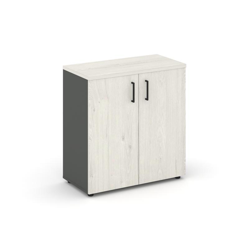 Style Project Шкаф низкий широкий SN.STS-301 Антрацит/Дуб Наварра/Черный Ручки 796*400*833
