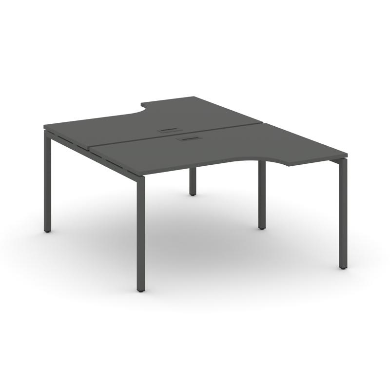 Style Project Рабочая станция эргоном. SN-4P.DRPA-021 Антрацит/Металл Антрацит 1380*1632/1992*750