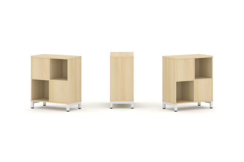 Style Project Набор стеллажа 2-х сторон., 2 яр. SN.NSD-221 Акация Лорка/Металл Белый 754*400*881