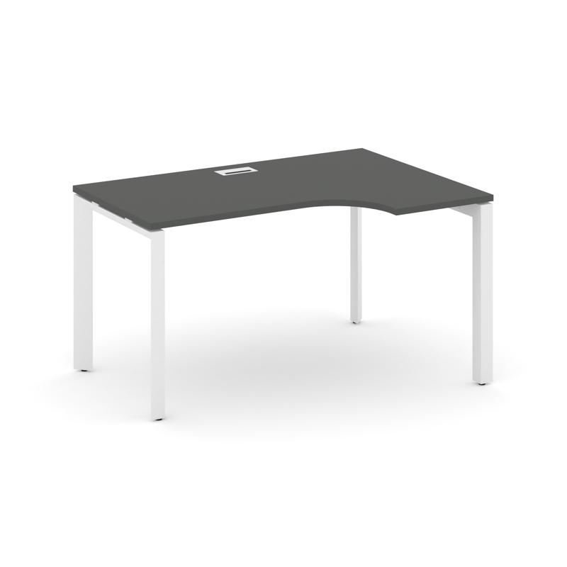 Style Project Стол рабочий эргономичный SN-59P.SPA-021(R) Антрацит/Металл Белый/Белый Заглушка 1380*
