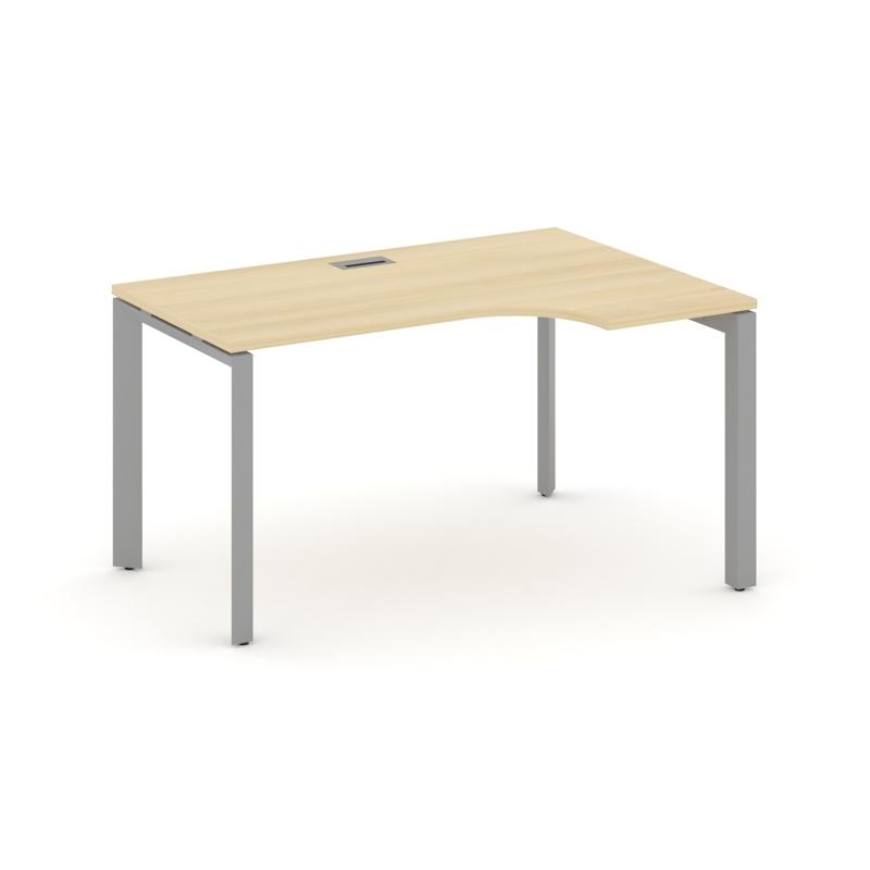 Style Project Стол рабочий эргономичный SN-59P.SPA-001(R) Акация Лорка/Металл Серый/Серебро Заглушка
