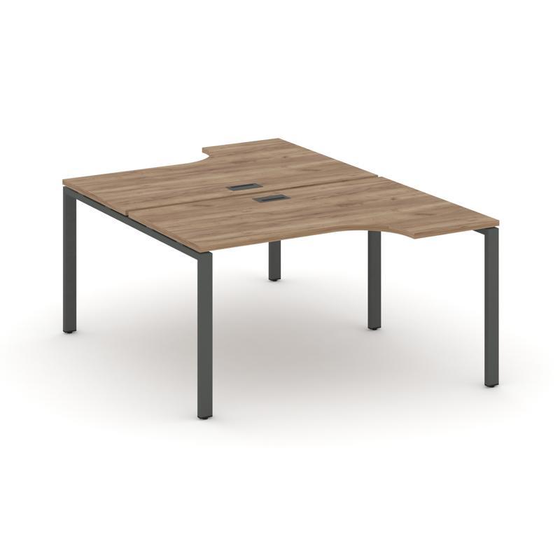 Style Project Рабочая станция эргоном. SN-6P.DRPA-012 Дуб Табак/Металл Антрацит 1580*1432/1992*750