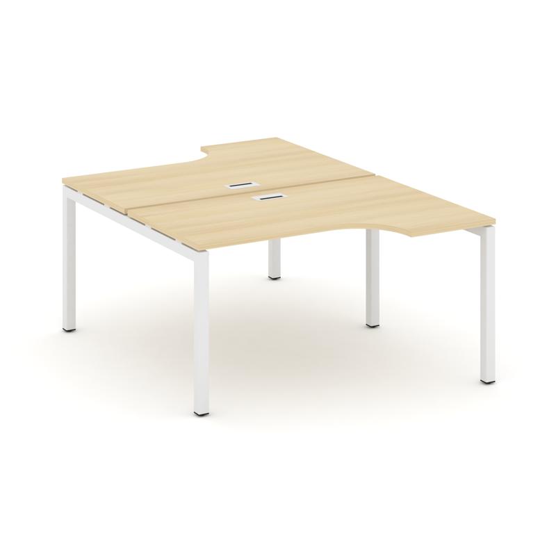 Style Project Рабочая станция эргоном. SN-5P.DRPA-002 Акация Лорка/Металл Белый 1580*1232/1992*750