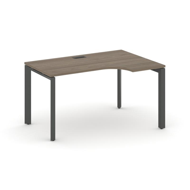 Style Project Стол рабочий эргономичный SN-59P.SPA-022(R) Вяз Благородный/Металл Антрацит/Черный Заг