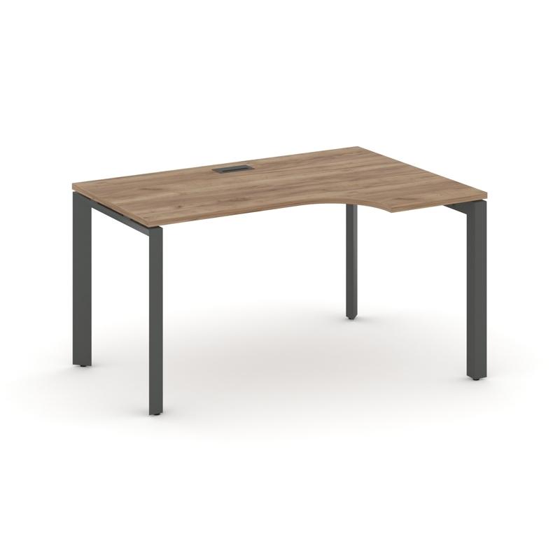 Style Project Стол рабочий эргономичный SN-59P.SPA-022(R) Дуб Табак/Металл Антрацит/Черный Заглушка
