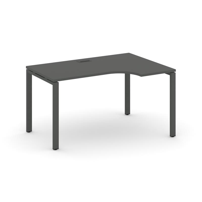 Style Project Стол рабочий эргоном. SN-6P.SPA-022(R) Антрацит/Металл Антрацит 1580*800/980*750