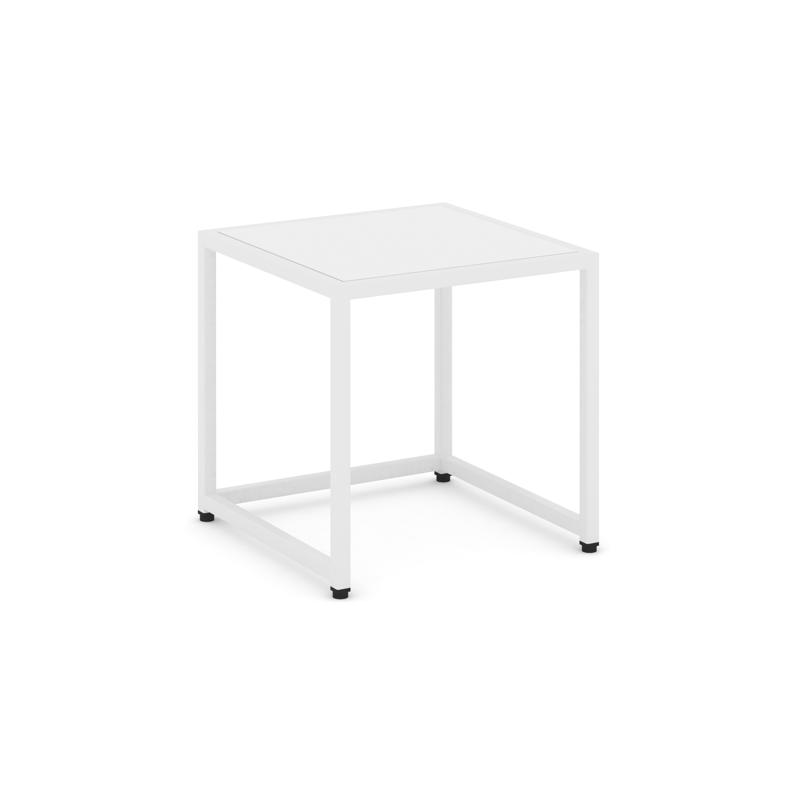 Loft Стол журнальный VR.L-SJK-40 Белый Бриллиант/Металл Белый 400*400*400
