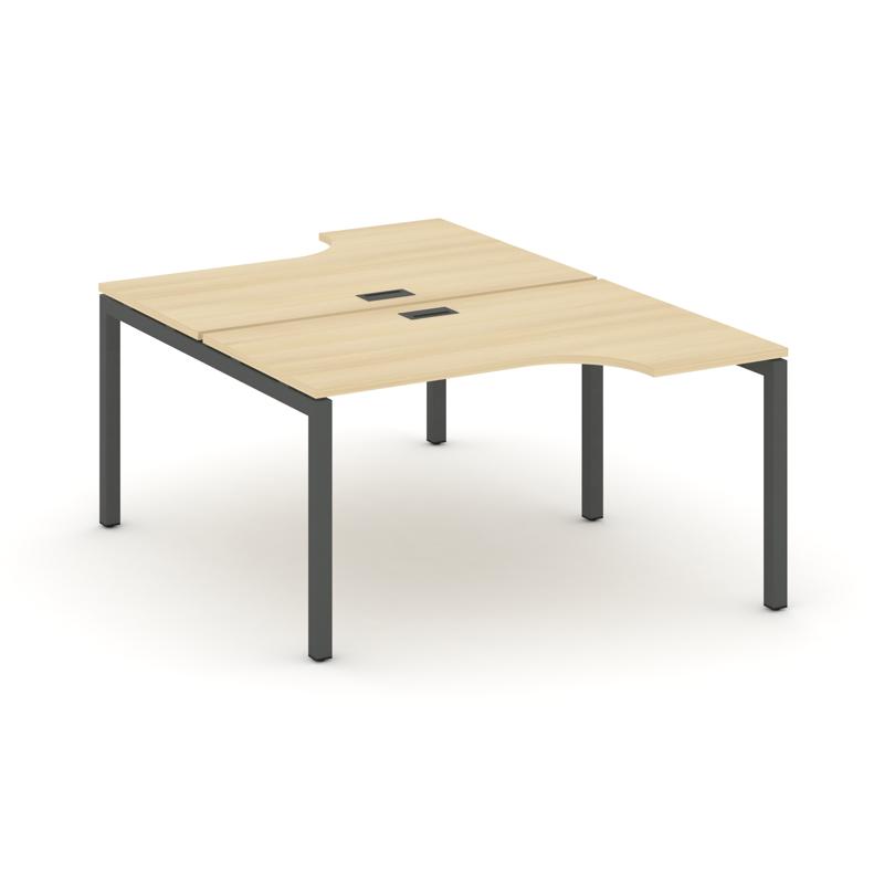 Style Project Рабочая станция эргоном. SN-5P.DRPA-012 Акация Лорка/Металл Антрацит 1580*1432/1992*75