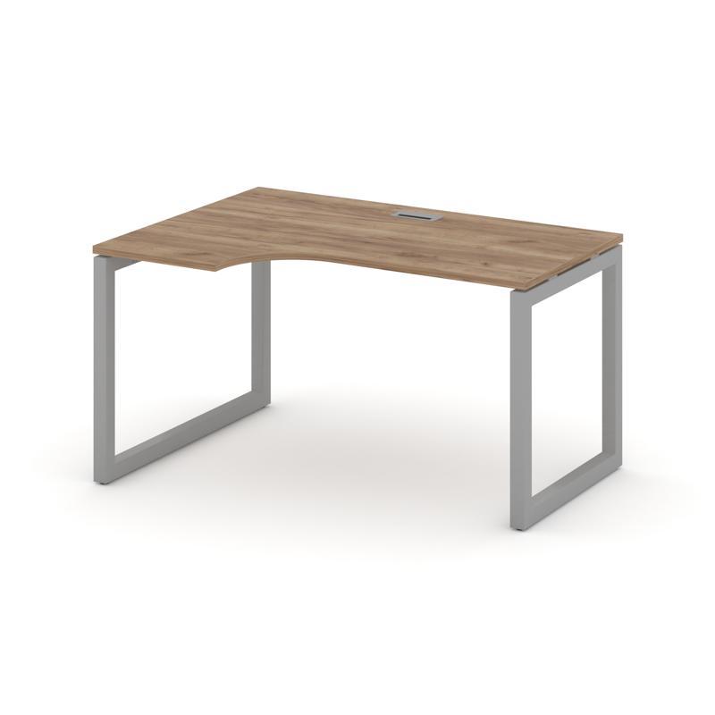 Style Project Стол рабочий эргоном. SN-5O.SPA-002(L) Дуб Табак/Металл Серый 1580*600/980*750