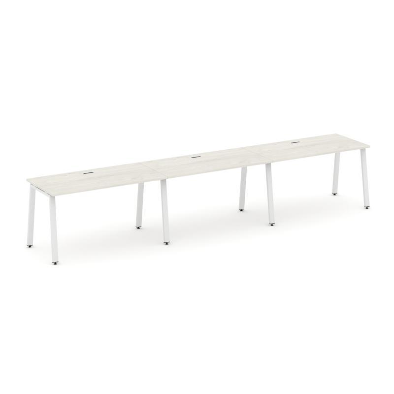 Style Project Рабочая станция 1 сторон. SN-6A.ORS-034 Дуб Наварра/Металл Белый 4740*600*750