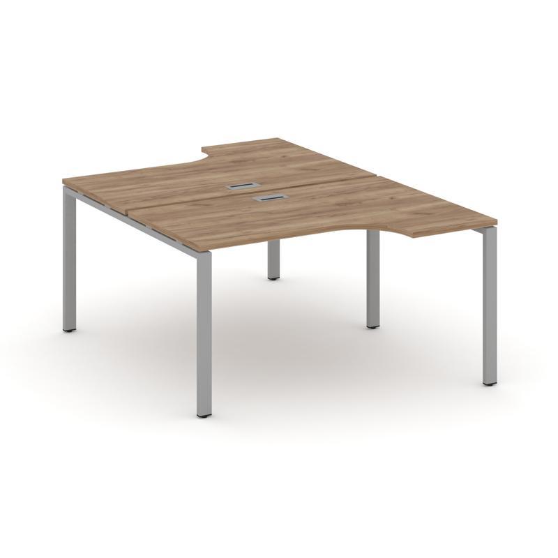 Style Project Рабочая станция эргоном. SN-6P.DRPA-022 Дуб Табак/Металл Серый 1580*1632/1992*750