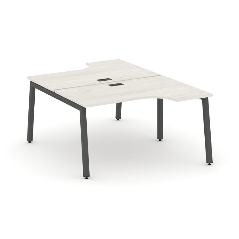 Style Project Рабочая станция эргоном. SN-5A.DRPA-002 Дуб Наварра/Металл Антрацит 1580*1232/1992*750