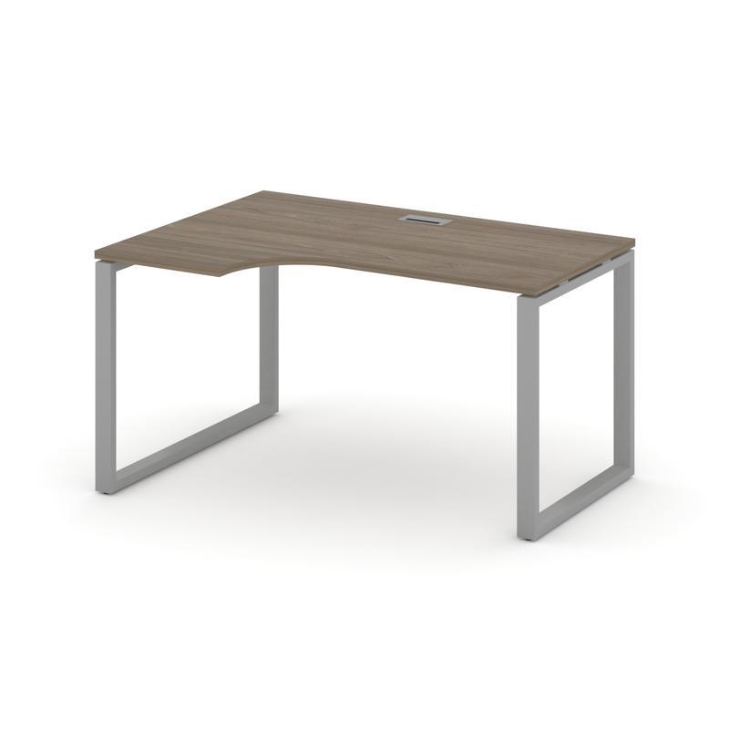 Style Project Стол рабочий эргоном. SN-6O.SPA-002(L) Вяз Благородный/Металл Серый 1580*600/980*750