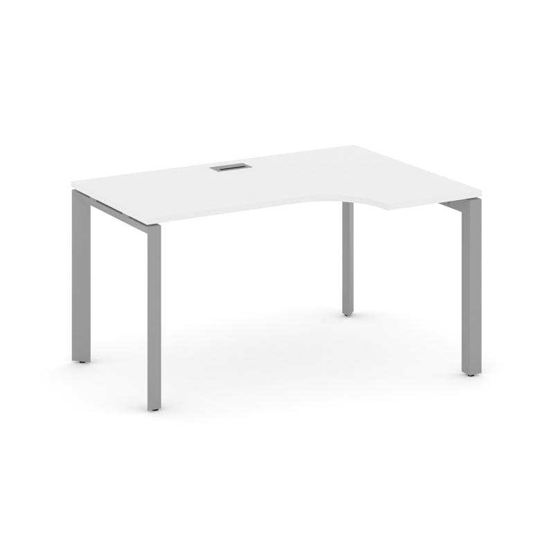 Style Project Стол рабочий эргономичный SN-59P.SPA-002(R) Белый/Металл Серый/Серебро Заглушка 1580*6